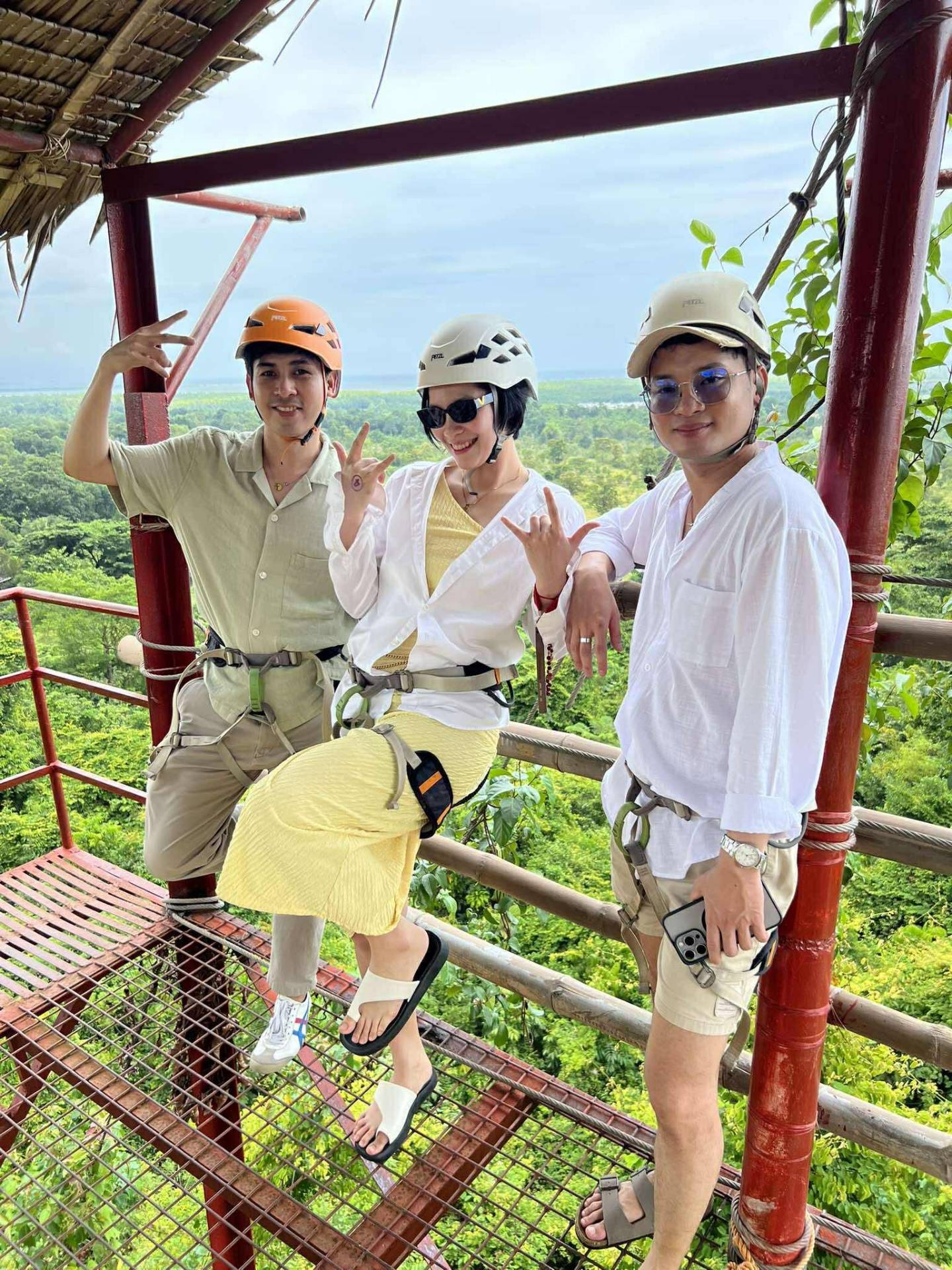 Zipline tower over the mangroves