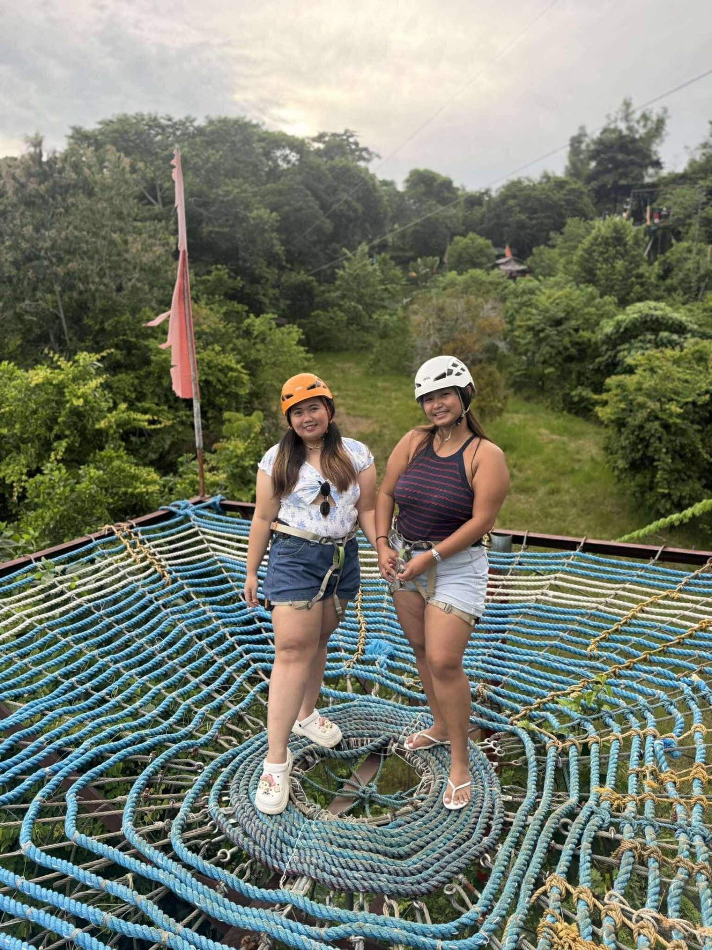 Spider-web rope course